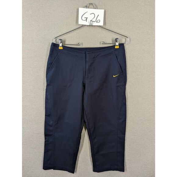Nike Womens Athletic Dri-Fit Yoga Capri Pants Size Medium 8/10 Blue -1223G26 - Picture 9 of 9